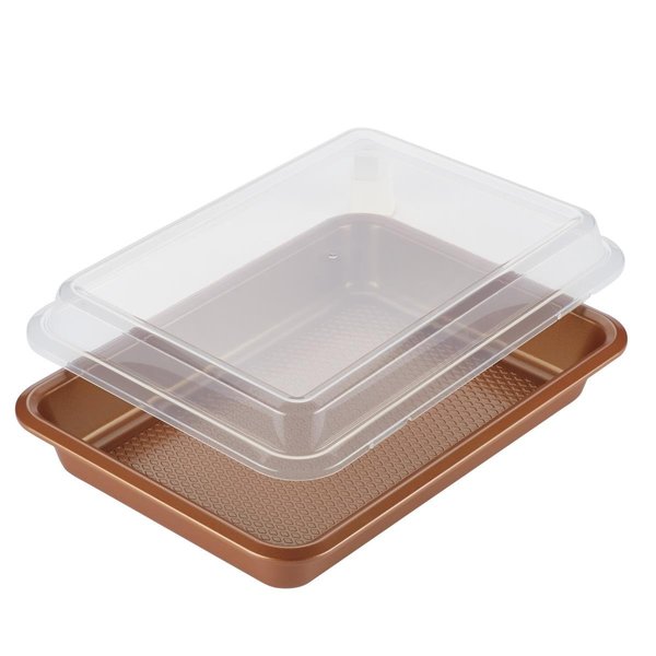 Ayesha Curry Covered Cake Pan9 x 13 in. Copper 47004